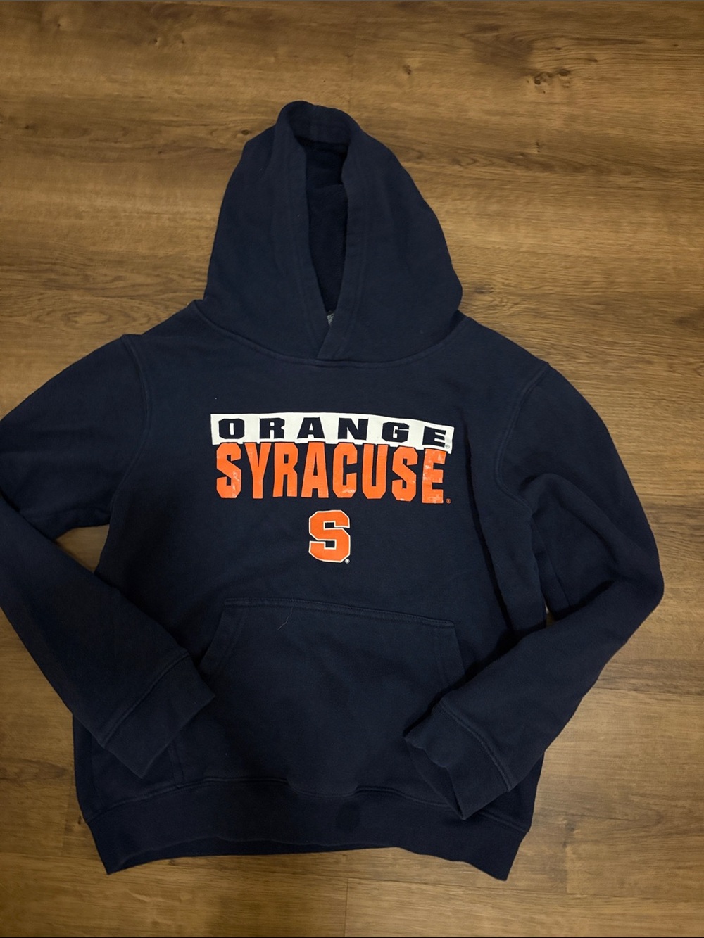 Syracuse Orange Youth Navy Pullover Hoodie